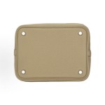 HERMES Picotin Lock 18 Silver buckle vegetable basket bucket Bag Handbag 18 Women\'s beige